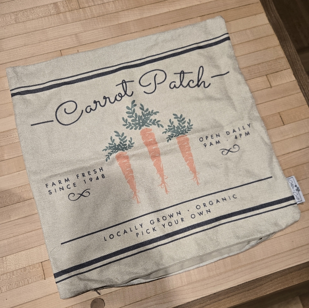 Carrot Patch 18"X18" Pillow Cover